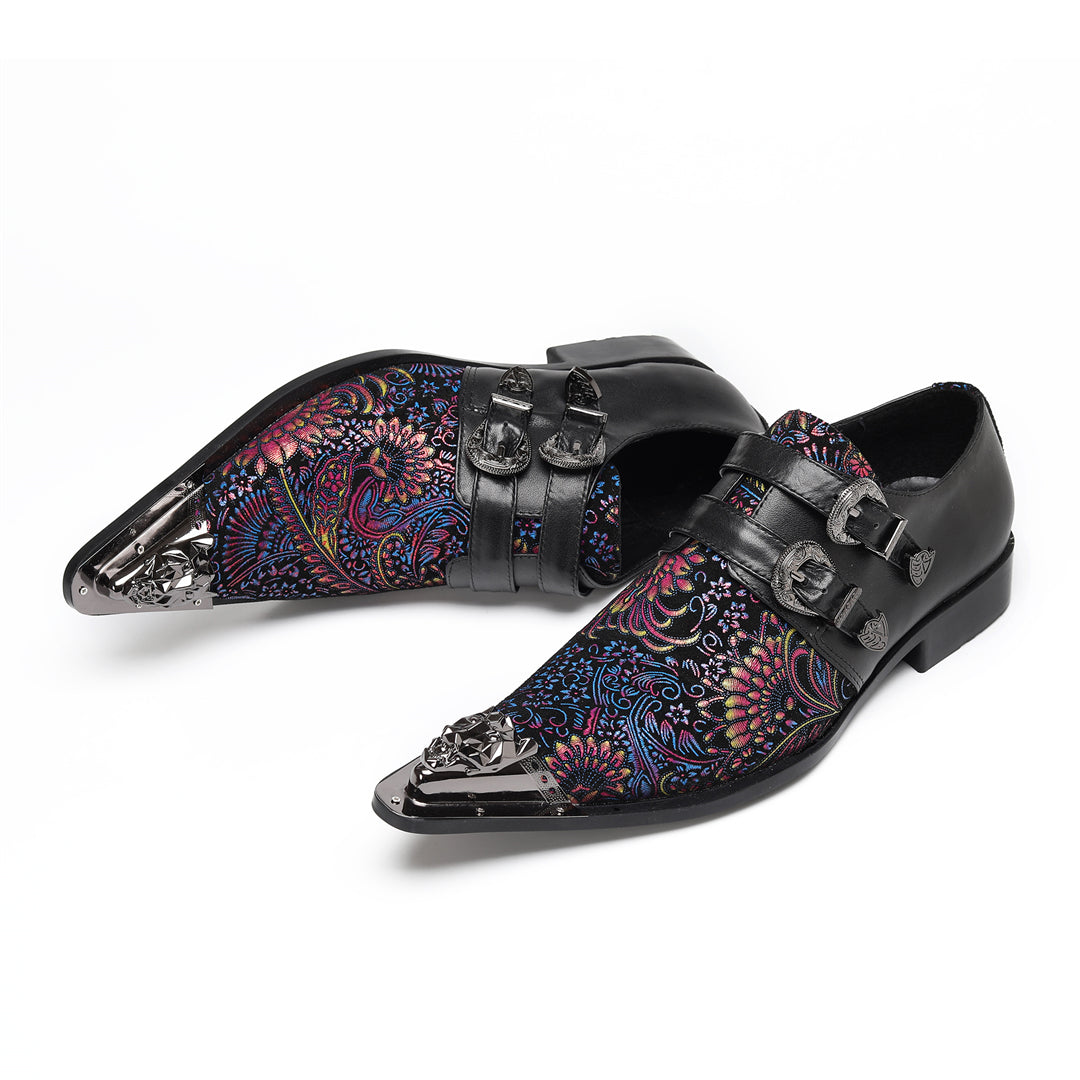 AOMISHOES_Colorful_Print_Buckle_Shoes_#4115_Fashion_Footwear_for_Daily_Wear_AOMISHOES