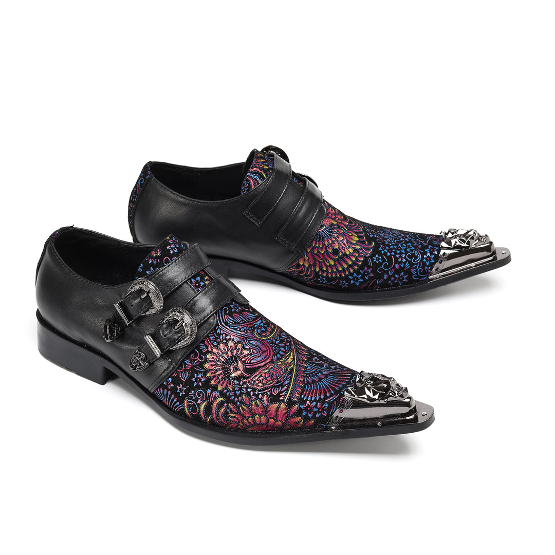 AOMISHOES_Colorful_Print_Buckle_Shoes_#4115_Fashion_Footwear_for_Daily_Wear_AOMISHOES