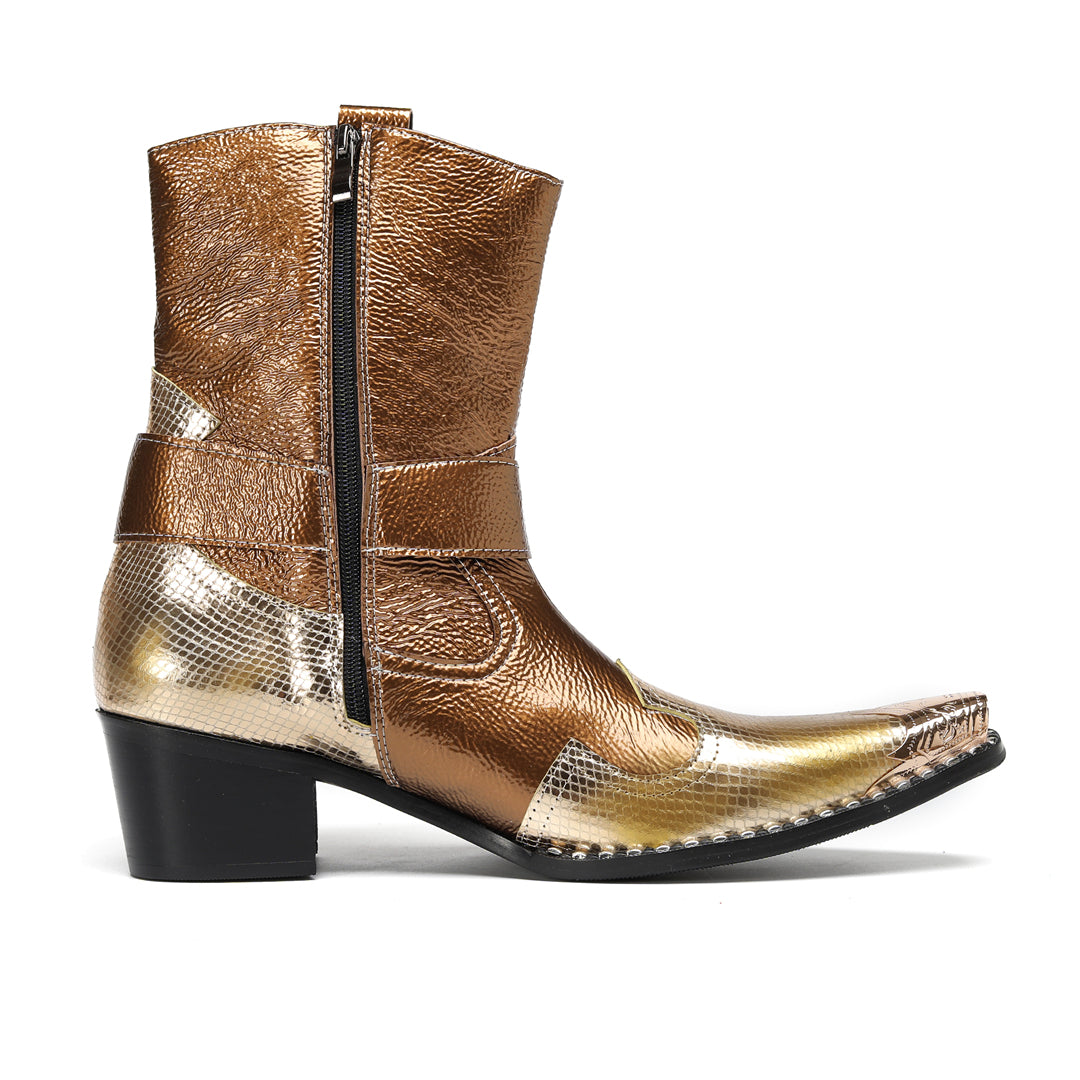 AOMISHOES_Golden_Western_Shoes_#4107_Western_Style_Wear_AOMISHOES