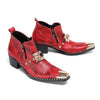 AOMISHOES_Red_Metal_Ornament_Shoes_#4106_Fashion_Footwear_AOMISHOES