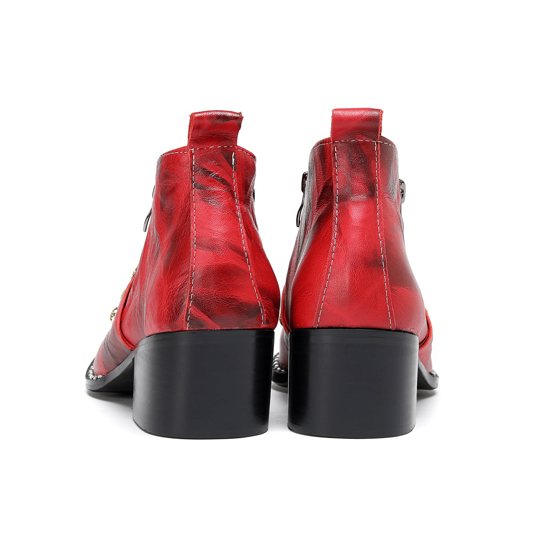 AOMISHOES_Red_Metal_Ornament_Shoes_#4106_Fashion_Footwear_AOMISHOES