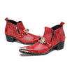 AOMISHOES_Red_Metal_Ornament_Shoes_#4106_Fashion_Footwear_AOMISHOES