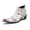 AOMISHOES_White_Print_Rivet_Shoes_#4103_Fashionable_Footwear_AOMISHOES