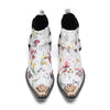 AOMISHOES_White_Print_Rivet_Shoes_#4103_Fashionable_Footwear_AOMISHOES