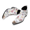 AOMISHOES_White_Print_Rivet_Shoes_#4103_Fashionable_Footwear_AOMISHOES
