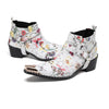 AOMISHOES_White_Print_Rivet_Shoes_#4103_Fashionable_Footwear_AOMISHOES