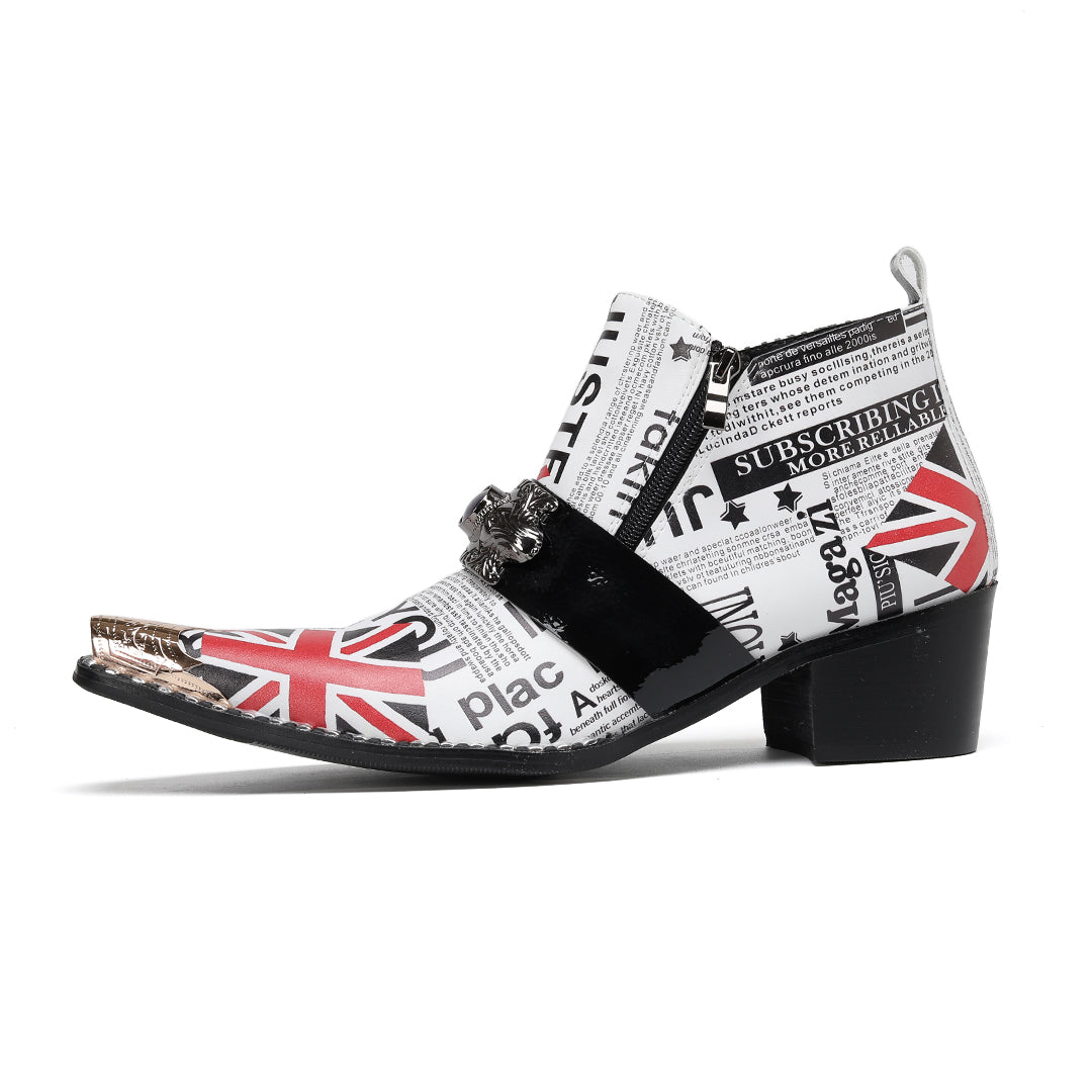 AOMISHOES_White_Print_Shoes_#4114_Everyday_Wear_AOMISHOES