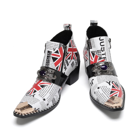 AOMISHOES_White_Print_Shoes_#4114_Everyday_Wear_AOMISHOES
