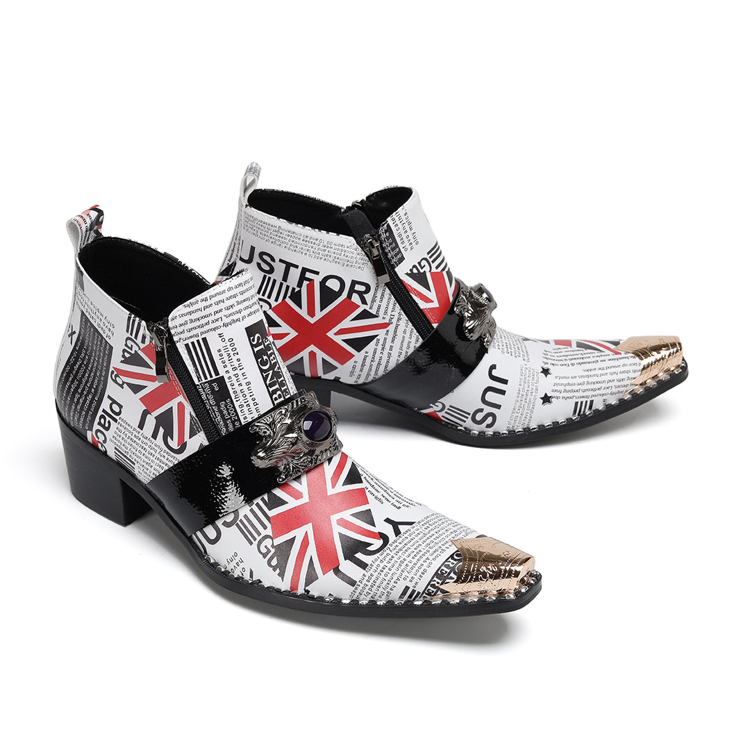 AOMISHOES_White_Print_Shoes_#4114_Everyday_Wear_AOMISHOES