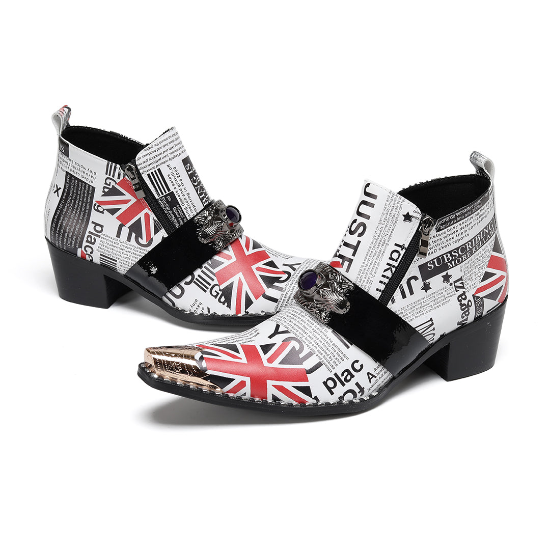 AOMISHOES_White_Print_Shoes_#4114_Everyday_Wear_AOMISHOES