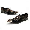 AOMISHOES™  Rosa Misterioso Metal Tip Shoes 9167