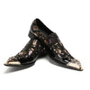 AOMISHOES™  Rosa Misterioso Metal Tip Shoes 9167