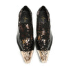 AOMISHOES™  Rosa Misterioso Metal Tip Shoes 9167