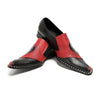 AOMISHOES™  Rosso E Nero Metal Tip Shoes 9161