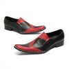 AOMISHOES™  Rosso E Nero Metal Tip Shoes 9161