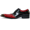 AOMISHOES™ Black Crocodile Dress Shoes #8052