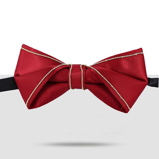 Elegant Pearl-Adorned Bow Tie T2005