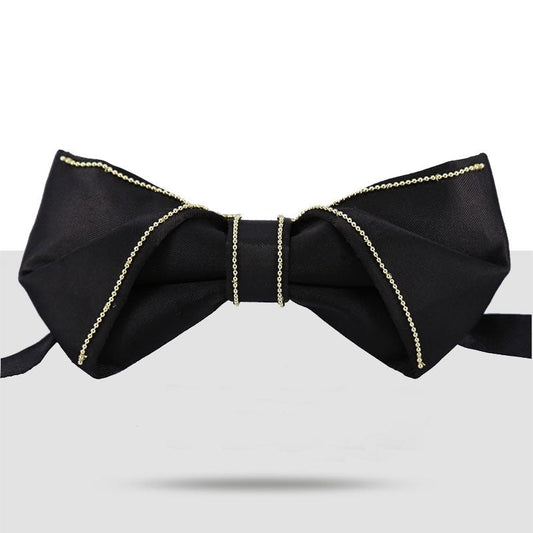 Elegant Pearl-Adorned Bow Tie T2005