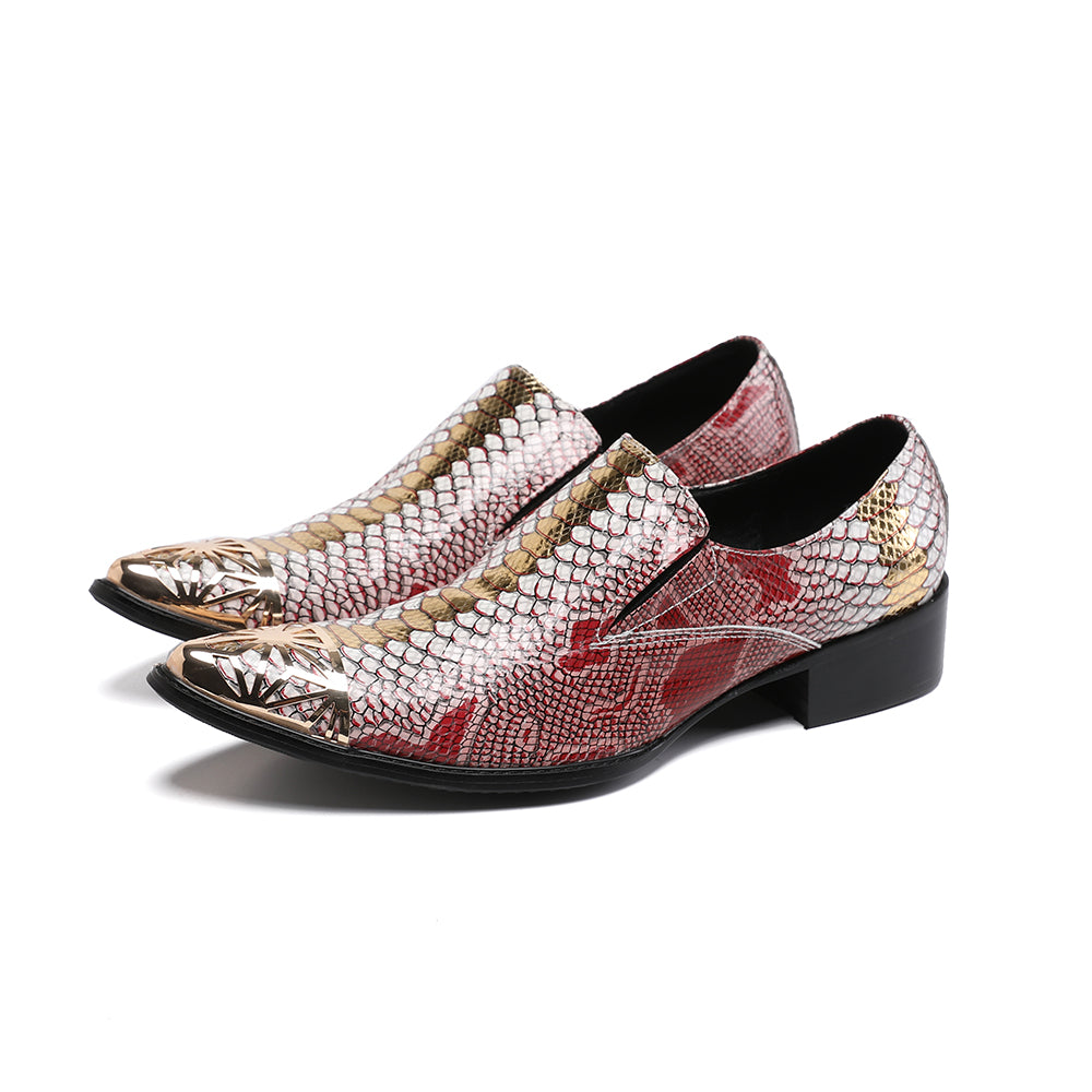Rosemoda Python Shoes AOMISHOES™ Red Monty Python Dress Shoes #8079 – Aomishoes®