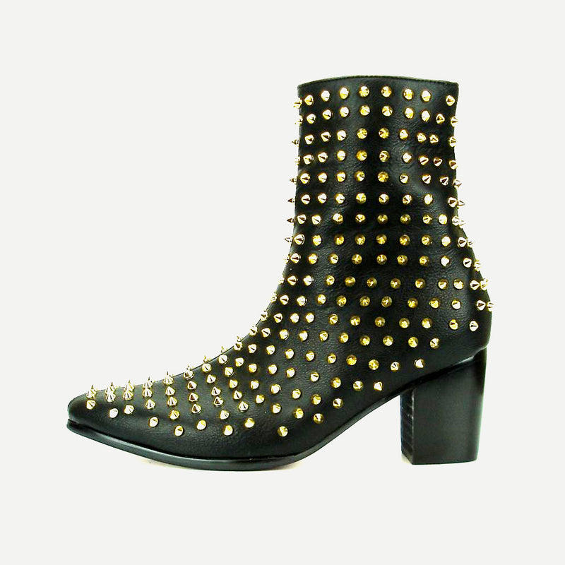 AOMISHOES™ Black-Gold Party Boot #7030