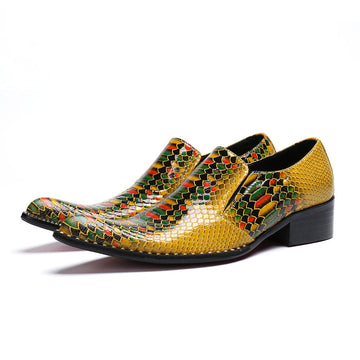 AOMISHOES™  Vintage Print  Dress Shoes #8028