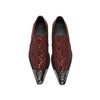 AOMISHOES™  Italian Red Snake Dress Shoes #8024