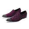 AOMISHOES™  Italian Red Snake Dress Shoes #8024