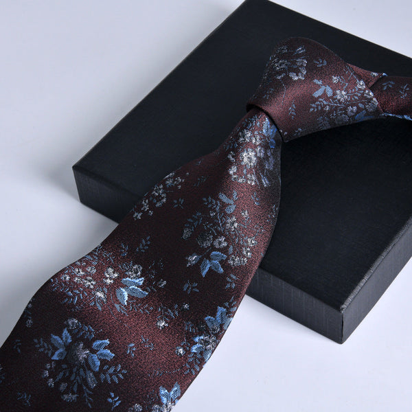 Vintage Floral Jacquard Tie T3014