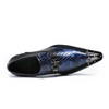 AOMISHOES™ Blue Python Style Dress Shoes #8065