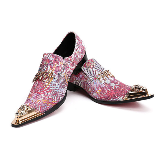 AOMISHOES™ Vincent pink Dress Shoes #8044