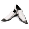 AOMISHOES™  Print White Dress Shoes #8033