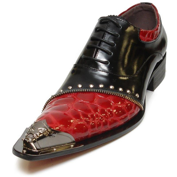 AOMISHOES™ Black Crocodile Dress Shoes #8052