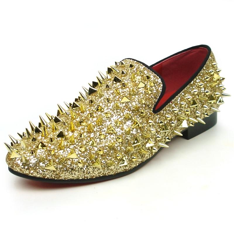 strapless open back dress AOMISHOES™ Italy Spikes Dress Shoes #8222 – Aomishoes®