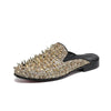 AOMISHOES™  Golden Rivet Genuine Leather Slipper #8053