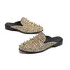 AOMISHOES™  Golden Rivet Genuine Leather Slipper #8053