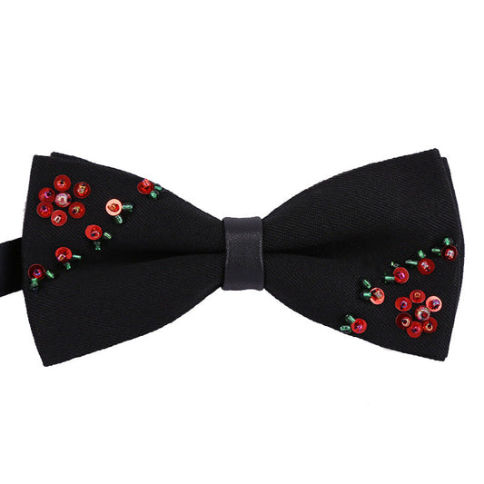 Embroidered Bow Tie T2006