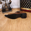 AOMISHOES™  Brown Metal Dress Shoes #8035