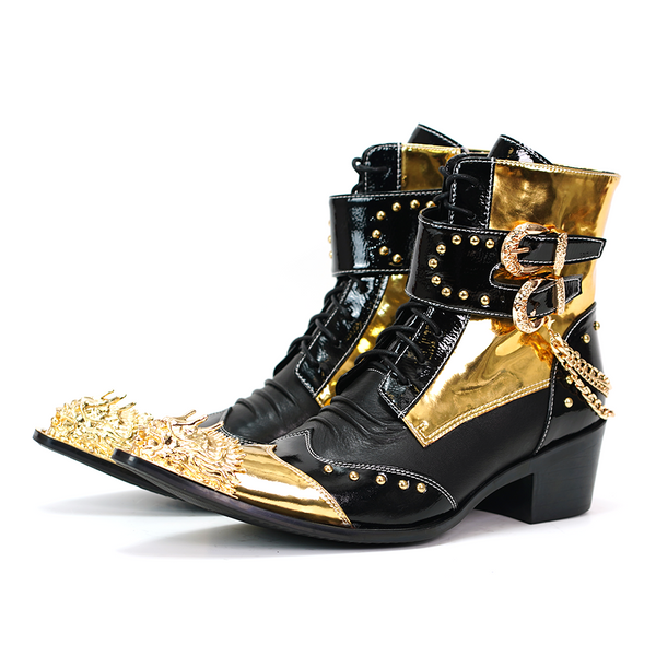 AOMISHOES™ Italy Party Oronero High Boots 9836