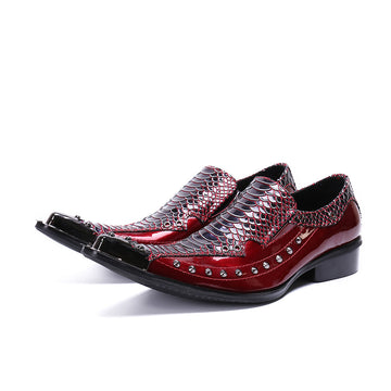 AOMISHOES™ Diamond-bordered Snake Dress Shoes #8037