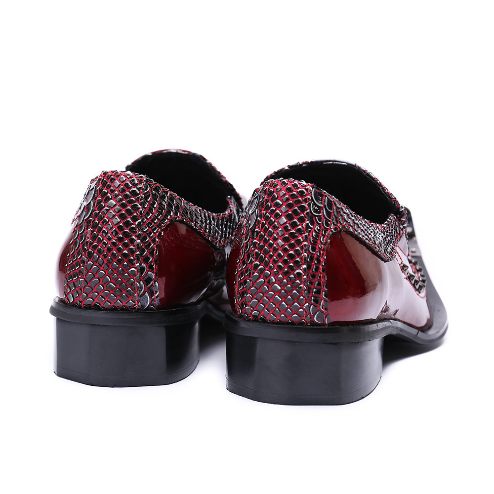 AOMISHOES™ Diamond-bordered Snake Dress Shoes #8037 – Aomishoes®