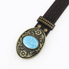 Western Cowboy Turquoise Leather Belt B5013