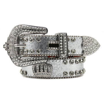 Punk Riveted Rhinestone Belt B4044