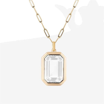 Square Zircon Necklace A5019