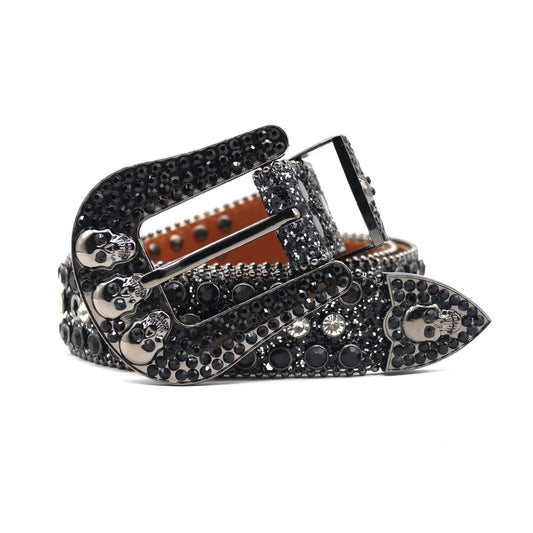 Punk Riveted Rhinestone Belt B4043