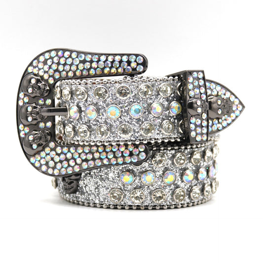 Punk Riveted Rhinestone Belt B4028