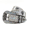 Punk Riveted Rhinestone Belt B4028