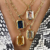 Square Zircon Necklace A5019