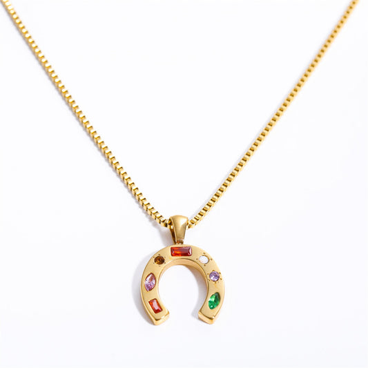 Horseshoe Pendant Necklace A5024