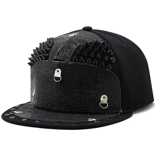 Punk Rhinestone Baseball Cap H7002