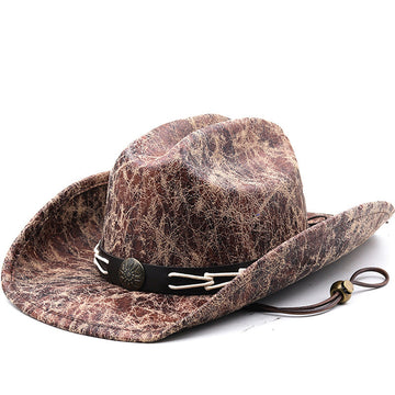 Western Cowboy Leather Hat H8039